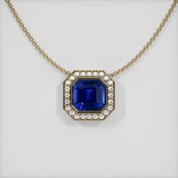 4.08 Ct. Sapphire Pendant, 14K Yellow Gold 1