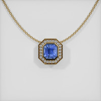 3.59 Ct. Sapphire Pendant, 14K Yellow Gold 1