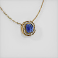 3.59 Ct. Sapphire Pendant, 14K Yellow Gold 2