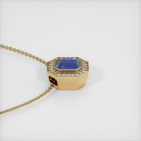 3.59 Ct. Sapphire Pendant, 14K Yellow Gold 3