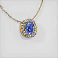 0.75 Ct. Sapphire Pendant, 14K Yellow Gold 2
