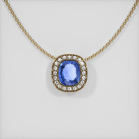 2.20 Ct. Sapphire Pendant, 14K Yellow Gold 1