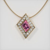 0.42 Ct. Sapphire Pendant, 14K Yellow Gold 1