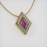 0.42 Ct. Sapphire Pendant, 14K Yellow Gold 2