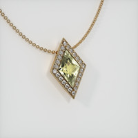 3.20 Ct. Sapphire Pendant, 14K Yellow Gold 2