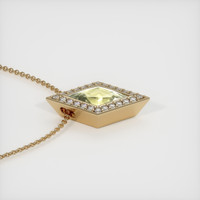 3.20 Ct. Sapphire Pendant, 14K Yellow Gold 3
