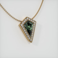 2.18 Ct. Sapphire Pendant, 14K Yellow Gold 2