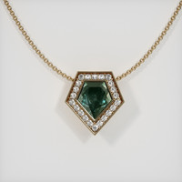 3.44 Ct. Sapphire Pendant, 14K Yellow Gold 1