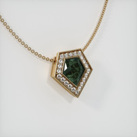 3.44 Ct. Sapphire Pendant, 14K Yellow Gold 2