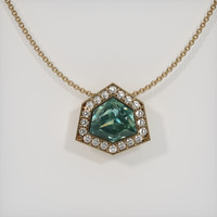 2.44 Ct. Sapphire Pendant, 14K Yellow Gold 1