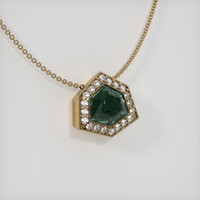 2.44 Ct. Sapphire Pendant, 14K Yellow Gold 2