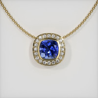 0.69 Ct. Sapphire Pendant, 18K Yellow Gold 1