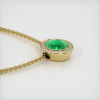 3.87 Ct. Emerald Pendant, 18K Yellow Gold 3