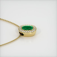 0.79 Ct. Emerald  Pendant - 18K Yellow Gold