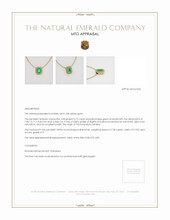 Emerald Pendant 0.75 Ct., 18K Yellow Gold Appraisal