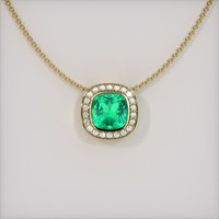 Emerald Pendant 2.10 Ct. 18K Yellow Gold Preview