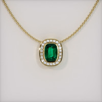 3.11 Ct. Emerald Pendant, 18K Yellow Gold 1