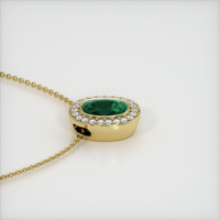 1.38 Ct. Emerald Pendant, 18K Yellow Gold 3