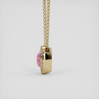 3.04 Ct. Pink Sapphire Pendant, 18K Yellow Gold 3
