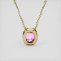 3.04 Ct. Pink Sapphire Pendant, 18K Yellow Gold 4