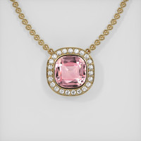 2.07 Ct. Sapphire Pendant, 18K Yellow Gold 1