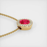 1.21 Ct. Sapphire Pendant, 18K Yellow Gold 3