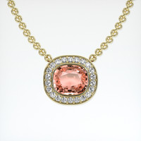 5.06 Ct. Sapphire Pendant, 18K Yellow Gold 1