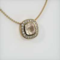 0.74 Ct. Sapphire Pendant, 18K Yellow Gold 2