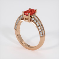 1.13 Ct. Padparadscha Sapphire Ring, 14K Rose Gold 2