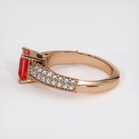 1.13 Ct. Padparadscha Sapphire Ring, 14K Rose Gold 4