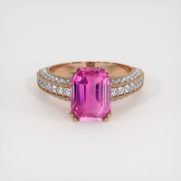 3.53 Ct. Sapphire Ring, 14K Rose Gold 1