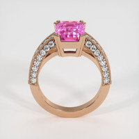 3.53 Ct. Pink Sapphire Ring, 14K Rose Gold 3