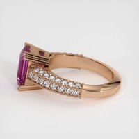 3.04 Ct. Pinkish Purple Sapphire Ring, 14K Rose Gold 4