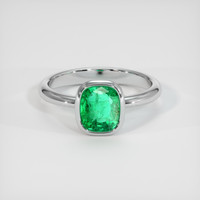 1.50 Ct. Emerald Ring, Platinum 950 1