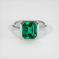 3.15 Ct. Emerald Ring, Platinum 950 1