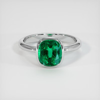 1.90 Ct. Emerald Ring, Platinum 950 1