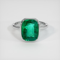 4.49 Ct. Emerald Ring, Platinum 950 1