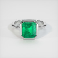 2.93 Ct. Emerald Ring, Platinum 950 1