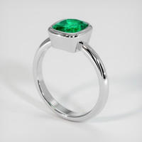 2.04 Ct. Emerald Ring, Platinum 950 2