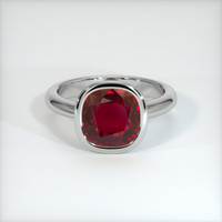 3.36 Ct. Ruby Ring, Platinum 950 1