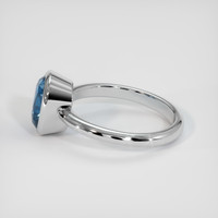 5.58 Ct. Greenish Blue Sapphire Ring, Platinum 950 4