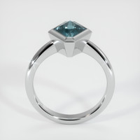 2.40 Ct. Bluish Green Sapphire Ring, Platinum 950 3