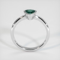 0.83 Ct. Bluish Green Sapphire Ring, Platinum 950 3