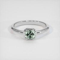 1.07 Ct. Green Sapphire Ring, Platinum 950 1