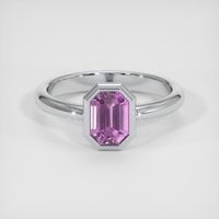 0.69 Ct. Purplish Pink Sapphire Ring, Platinum 950 1