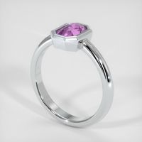 0.69 Ct. Purplish Pink Sapphire Ring, Platinum 950 2