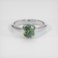 0.99 Ct. Green Sapphire Ring, Platinum 950 1