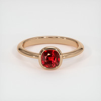 1.42 Ct. Ruby Ring, 14K Rose Gold 1