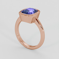 4.27 Ct. Violet Sapphire Ring, 14K Rose Gold 2