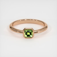 0.42 Ct. Green Sapphire Ring, 14K Rose Gold 1